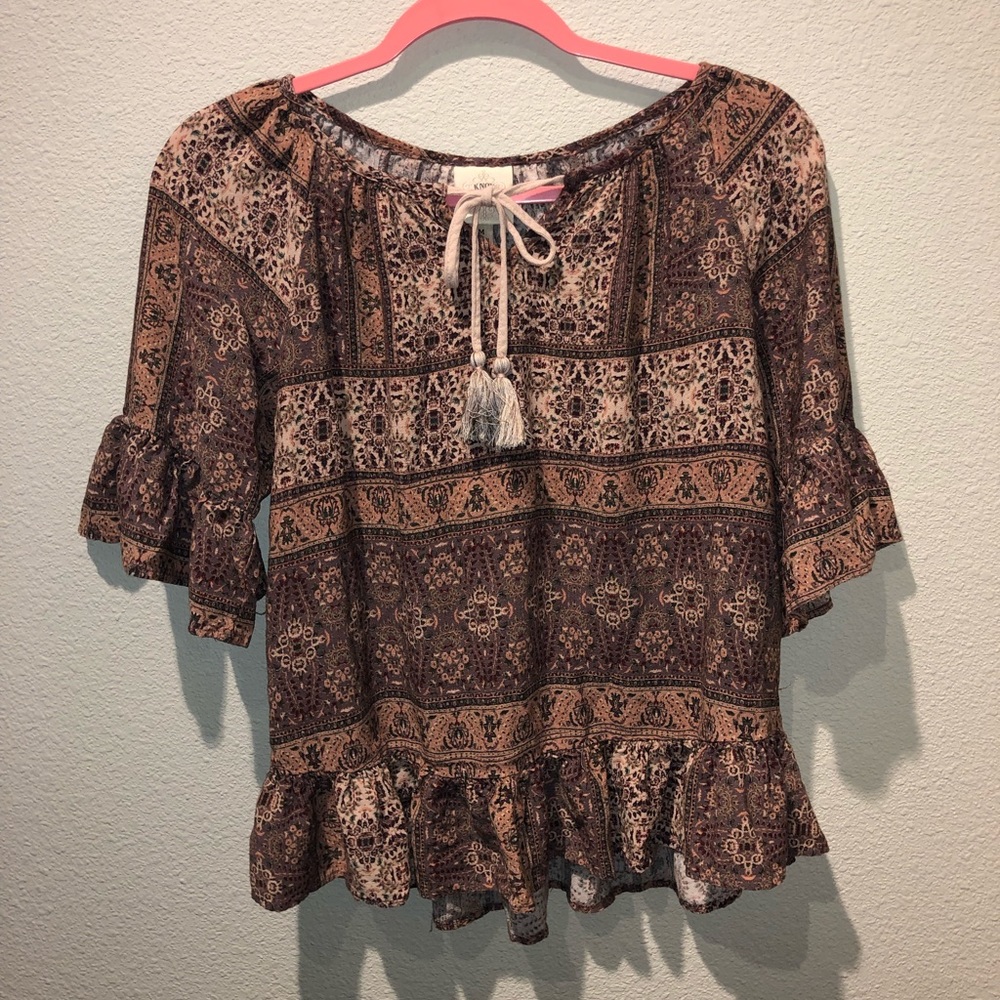 💝Knox Rose Ruffle Sleeve Blouse